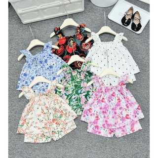 Bộ kate lụa 2 dây cánh tiên siêu xinh đẹp cho bé gái