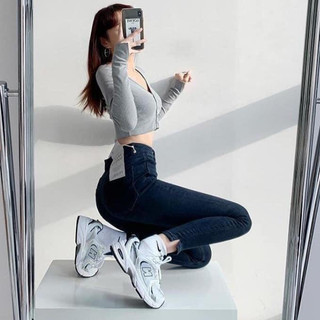 Quần jean ống bó cạp cao