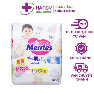 Tã bỉm MERRIES nội địa Nhật dán/quần NB82/S76/M60/M58/L50/XL44 Mama Baby chính hãng,  có tem phụ