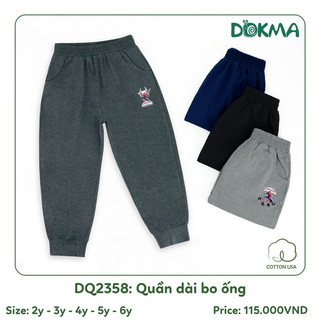 DOKMA - Quần dài cotton cho bé trai 2-6y