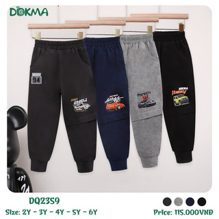 DOKMA - Quần dài cotton cho bé trai 2-6y