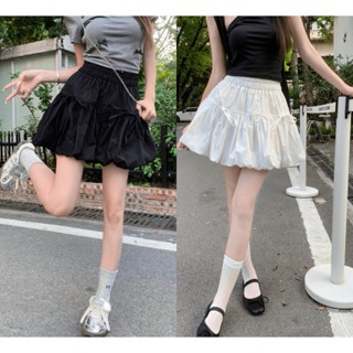 Chân váy ngắn CV.040, Chân váy nữ dáng ngắn form bí ngô cạp chun co dãn phối 2 nơ phong cách dễ thương - Shop Chấm Bi