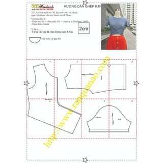 Rập giấy áo mã 747 - áo thun xoắn eo (BẢN VẼ)