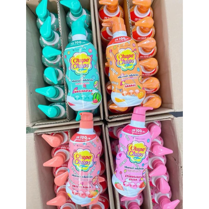  Sữa tắm hương hoa quả CHUPA CHUPS 550ml Thái Lan - giúp làm trắng  mờ thâm dưỡng ẩm cho da - siêu thơm cam kết chuẩn 