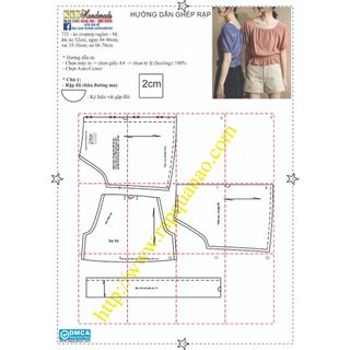 Rập áo kiểu - Rập giấy A0 mã 721 (BẢN VẼ)