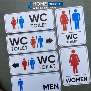 Biển Nhà Vệ Sinh, Bảng Toilet, Biển WC, Biển Báo Nhà Vệ Sinh, Dán Tường, Chống Nước, Chống Nắng