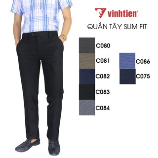 Quần Tây Nam 425 Dáng Slimfit Vĩnh Tiến Mẫu Đen