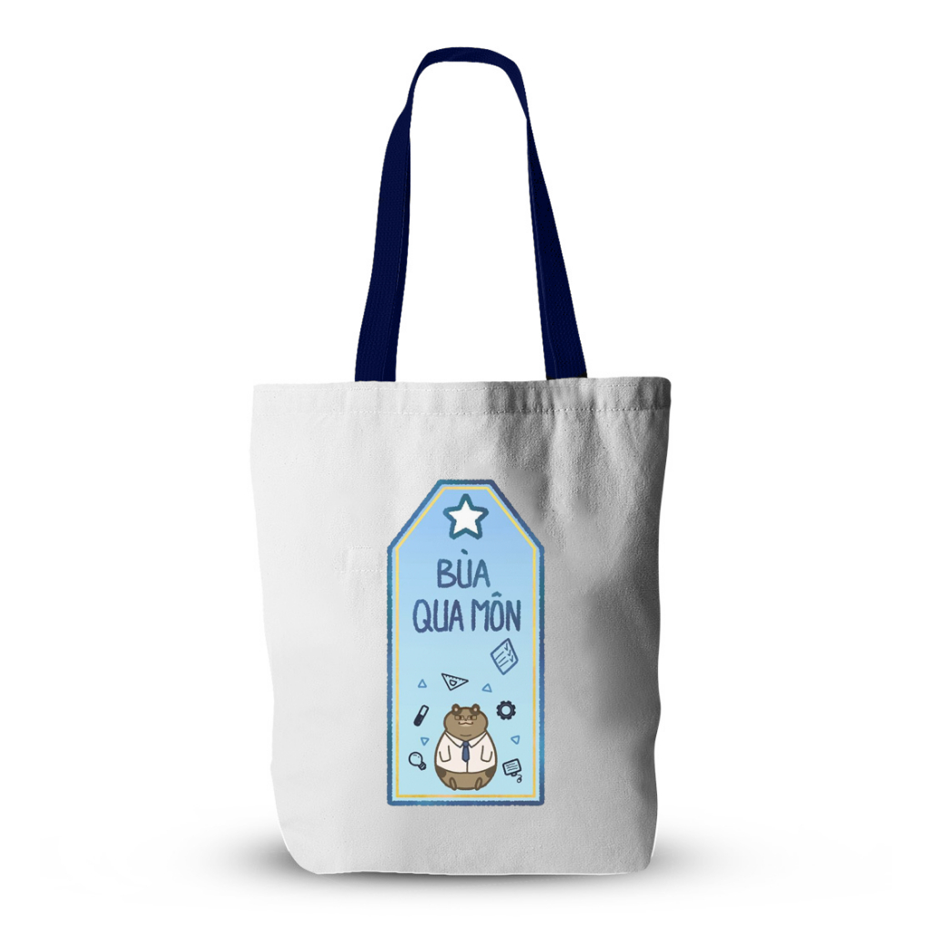 Túi Vải Đeo Vai Cao Cấp Họa Tiết Tiếng Việt XinhStore Vải Canvas