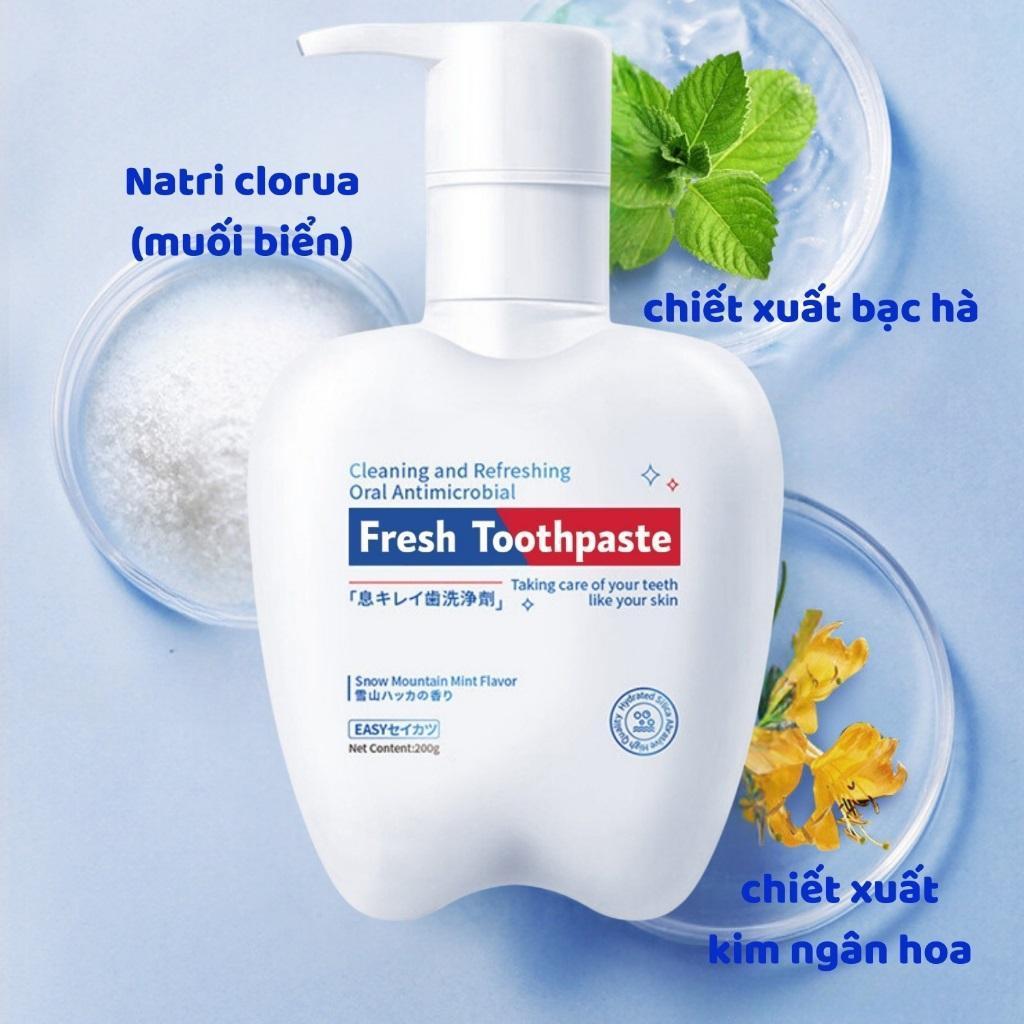 Kem Đánh Răng Fresh Toothpaste - Kem Đánh Bật Cao Răng, Ố Vàng,Trắng Sáng, Thơm Miệng, Hết Hôi Miệng Fresh Toothpaste