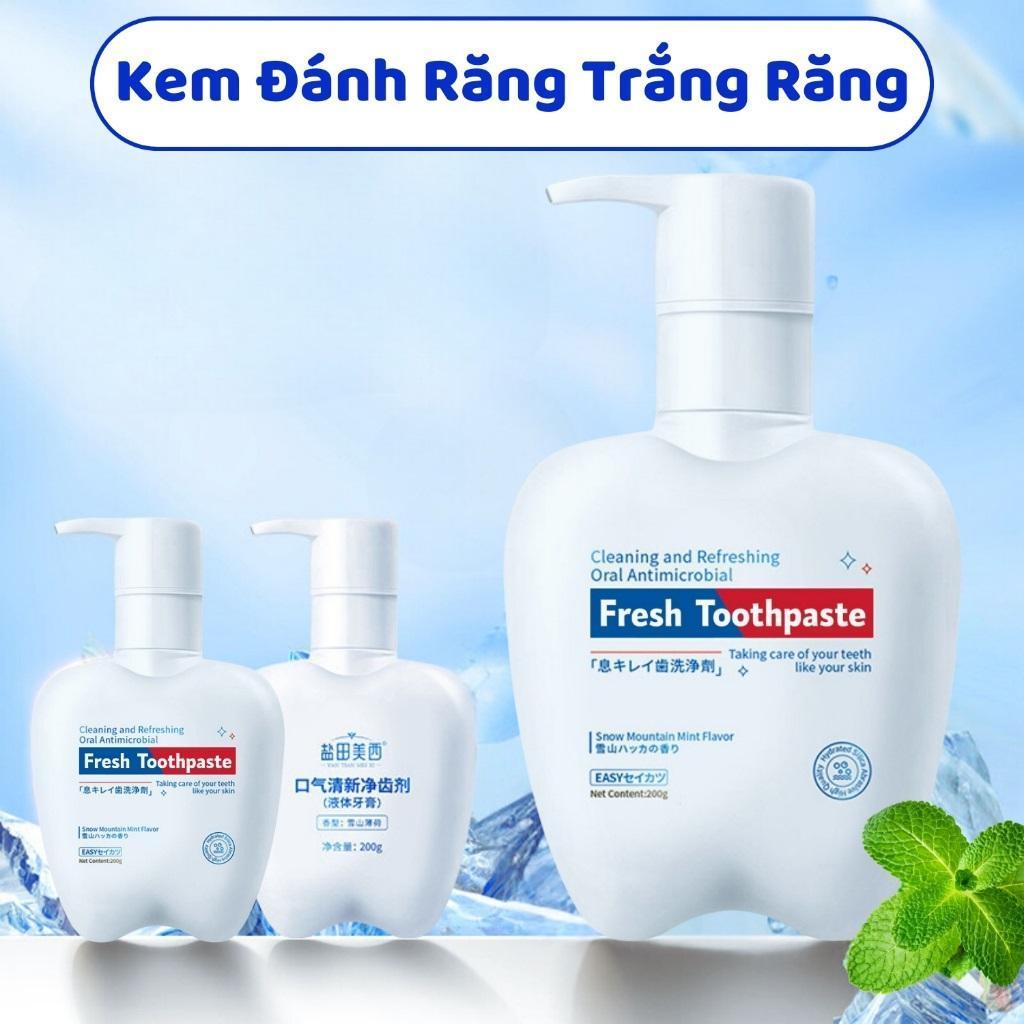 Kem Đánh Răng Fresh Toothpaste - Kem Đánh Bật Cao Răng, Ố Vàng,Trắng Sáng, Thơm Miệng, Hết Hôi Miệng Fresh Toothpaste