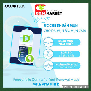 Mặt nạ Vitamin D dịu da, dưỡng ẩm Foodaholic Derma Perfect Renewal Mask With VITAMIN D 23g