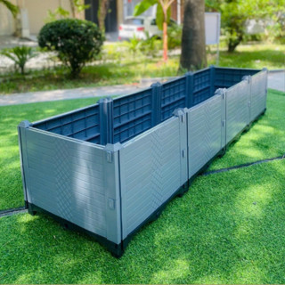 Chậu ghép thông minh 200x50x39 Cm: HDPE/PP, kết cấu chắc, dễ lắp đặt, phù hợp mọi cây trồng đô thị.