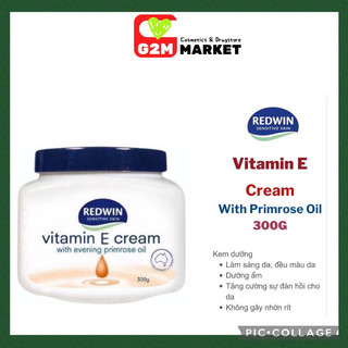 Kem dưỡng thể Vitamin E Redwin Úc, Kem dưỡng da mềm mịn Redwin Vitamin E Cream 300g Úc