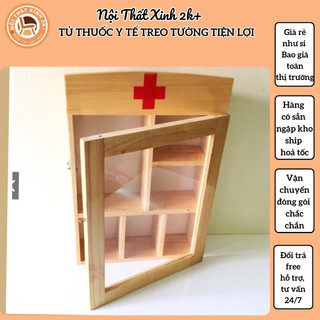 Tủ thuốc y tế gia đinh, trường học có móc treo sẵn