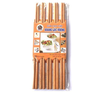 Vỉ 10 đôi đũa gỗ khang lộc vượng 100% gỗ tự nhiên