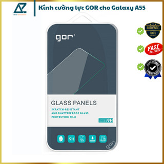 Combo 2 kính cường lực Gor cho Samsung Galaxy A55 5G/ S24 Fe/ A35/ M55, không viền đen, vát cạnh 2.5D