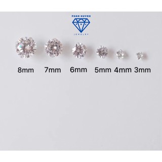  Khuyên tai bạc nữ nam 1 đôi nụ đá chốt bạc 925 lấp lánh cao cấp 2ly 3ly 4ly 5ly PHAN HUYNH JEWELRY 