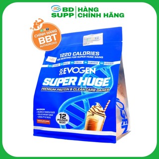 [Hàng BBT] Evogen Super Huge Mass (5.4KG), Hỗ Trợ Tăng Cân, 50g Protein, 22g EAA, 10g BCAA, Enzyme