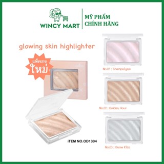   Chuẩn Thái  Phấn Bắt Sáng Odbo Glowing Skin Highlighter OD1304 Có Nhũ Cho Da Tươi Sáng Rạng Rỡ 4.5g - Wincy Mart 