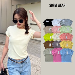 Áo thun form lửng ngang rốn cotton 4 chiều ATC01 mềm mại Sofm Wear