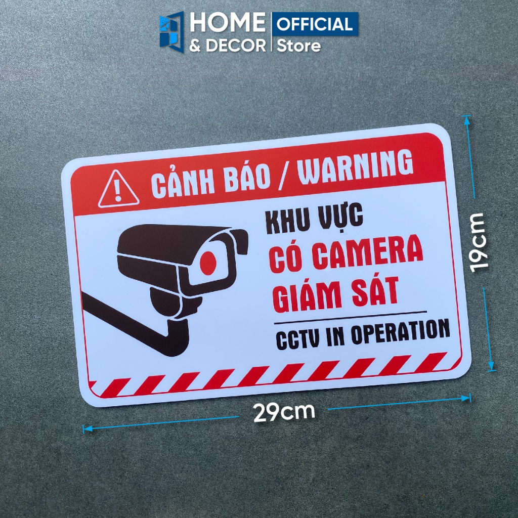 Biển Có Camera, CCTV, Bảng Cảnh Báo Khu Vực Có Camera Quan Sát, Nhắc Nhở Có Camera đang hoạt động