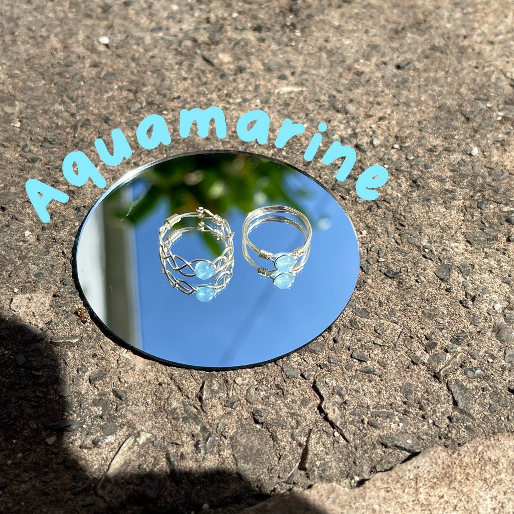 Nhẫn đá Aquamarine