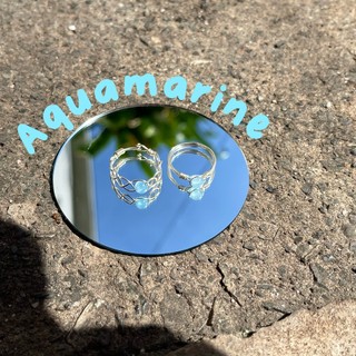 Nhẫn đá Aquamarine