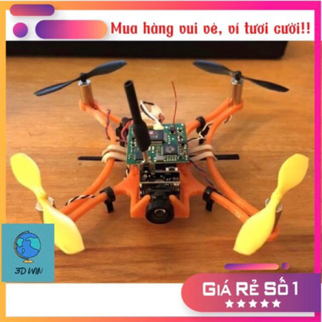 khung máy bay Drone - FireFlo v2 siêu nhẹ thiết kế khí động học chui lỗ linh hoạt motor 6,7,8.5mm 3d win