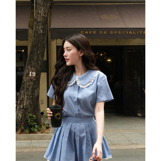 Đầm xô tay búp maxi thêu
