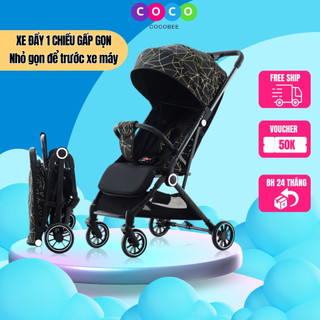 Xe đẩy 1 chiều gấp gọn cho bé, xe đẩy du lịch cho bé có mái che 3 tư thế gấp gọn tiện lợi mẫu mới 2024 COCOBEE