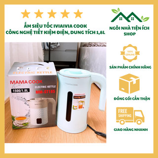 Ấm siêu tốc iviaivia cook st185, công suất 1500w, công nghệ tiết kiệm điện inverter, dung tích 1,8l