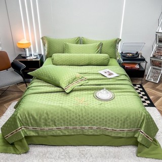 Bộ chăn ga phi lụa vân chìm set 5 món