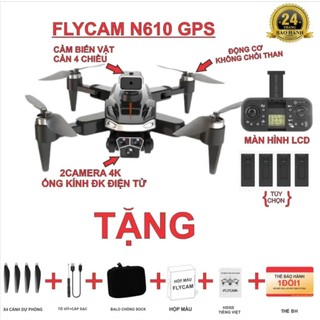 Flycam n610 trang bi gps động cơ không chổi than có gps new 2024