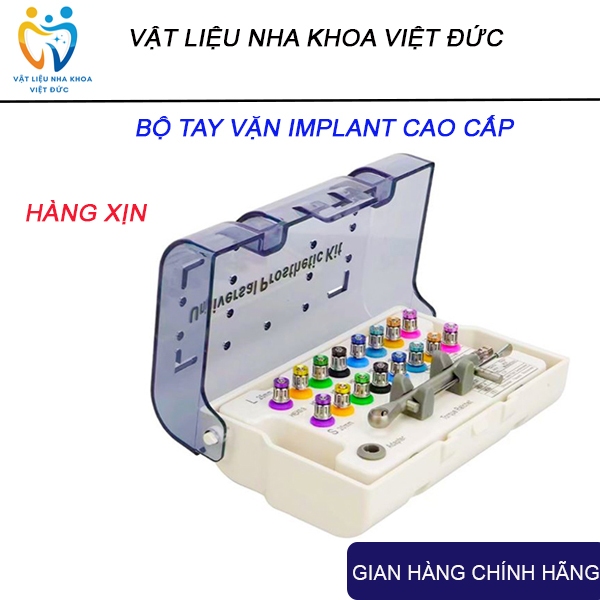 Bộ tay vặn Implant hàng chính hãng, Cây vặn Implant, Bộ kít vặn phục hình Implant bảo hành 6 tháng