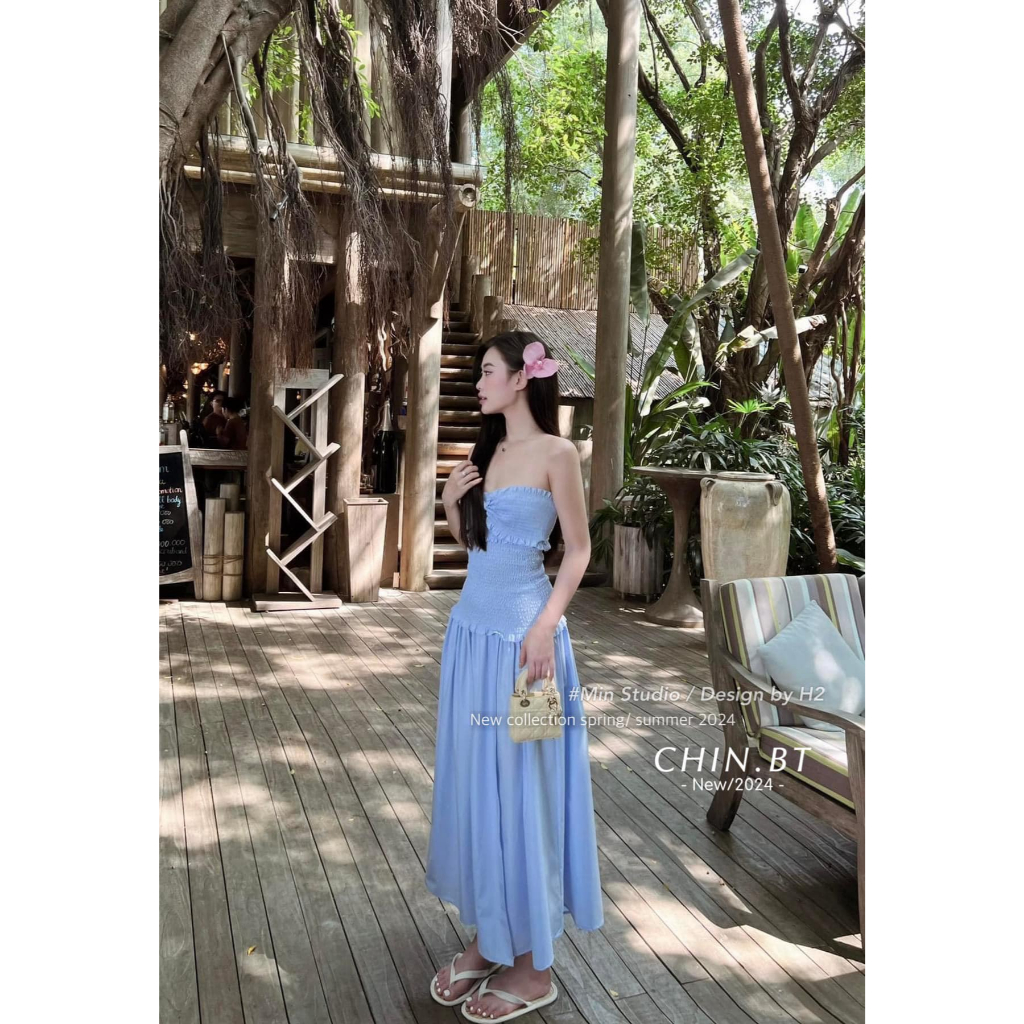 Đầm Quây Chun Ngực Dáng Dài