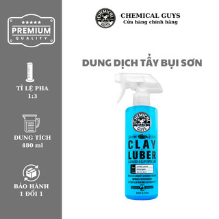 Dung dịch Tẩy bụi sơn Chemical Guys Clay Luber làm sạch bề mặt sơn, nên dùng với Clay Bar - 478ml.