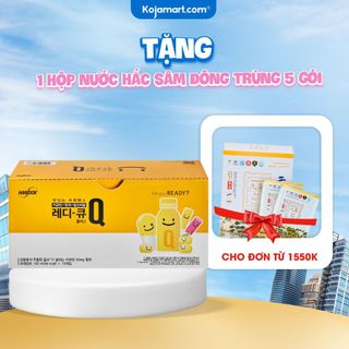 Nước uống giải rượu, thải độc gan Hàn Quốc Ready Q hộp 10 chai x 100ml Korean Red Ginseng