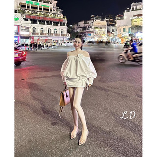 Váy thô bồng có hoa cài siu xinh QTL store 💋
