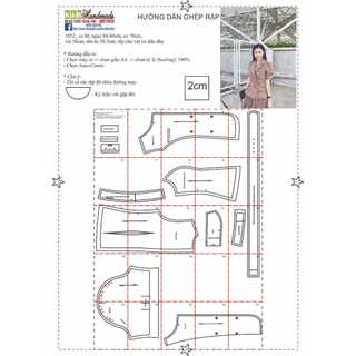 Rập giấy áo giả vest tay phồng mã 1052 (BẢN VẼ)