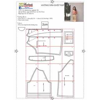 Rập giấy áo tay ragland cổ danton mã 1333 (BẢN VẼ)