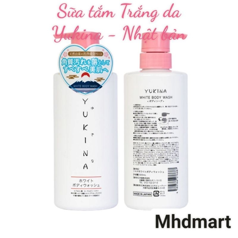 Sữa tắm trắng da YUKINA Nhật Bản 500ml