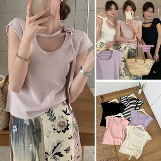 [HANG QC - SẴN] Áo len montoghi đính hoa dây cổ nữ tính nhẹ nhàng siu xinh