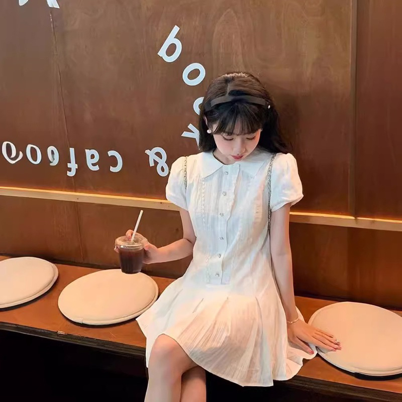 [NEW/ SẴN] Đầm/Váy sơ mi viền bèo xếp ly kèm quần bảo hộ Lira Dress | BigBuy360 - bigbuy360.vn
