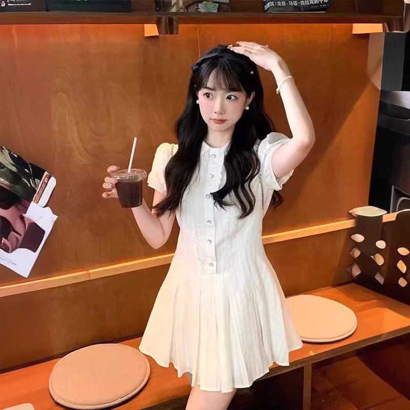 [NEW/ SẴN] Đầm/Váy sơ mi viền bèo xếp ly kèm quần bảo hộ Lira Dress | BigBuy360 - bigbuy360.vn