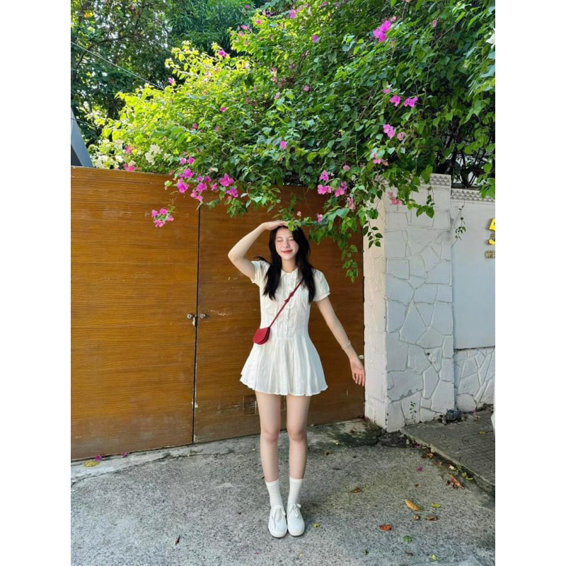 [NEW/ SẴN] Đầm/Váy sơ mi viền bèo xếp ly kèm quần bảo hộ Lira Dress | BigBuy360 - bigbuy360.vn