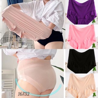 Quần lót nữ bigsize 60–90kg lưng cao trơn, không viền hằn, cotton co giãn thoáng mát 16732