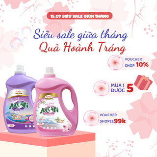 Nước Giặt Lưu Hương Mori Can 4,8L, hương nước hoa, đậm đặc tiết kiệm