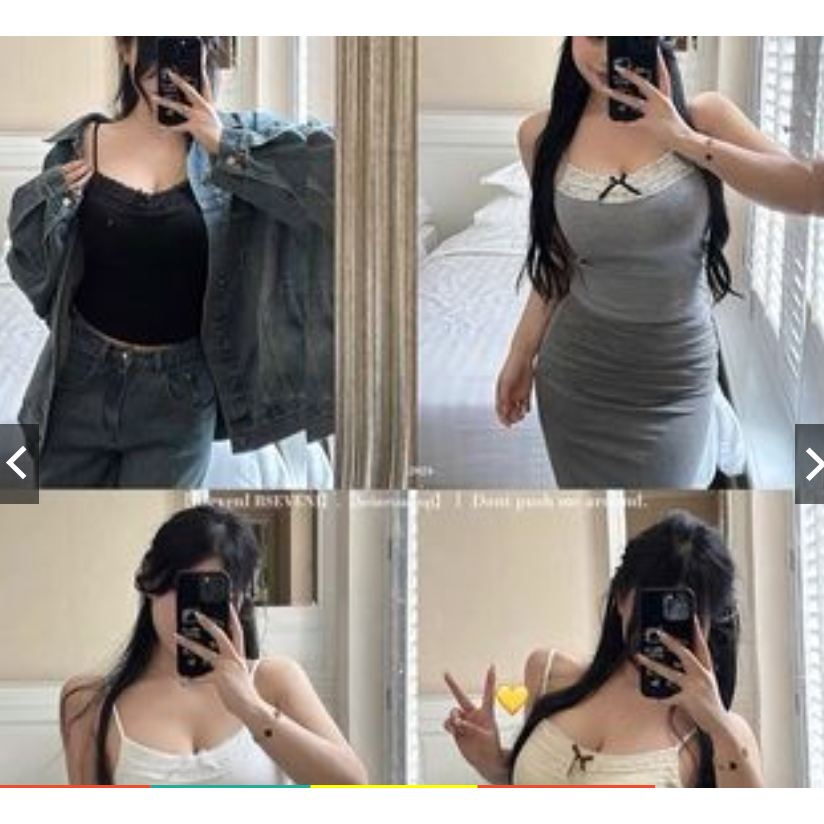 [Bigsize 55-100kg] Áo 2 dây ren