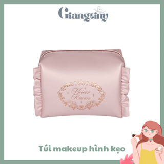 Túi Makeup Flower Knows Màu Hồng Bản quà tặng 618 Lý Gia Kỳ