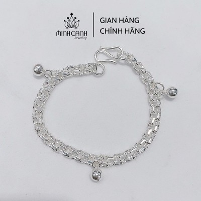 Lắc Bạc Ta Trẻ Em Mix 3 Bi - Minh Canh Jewelry